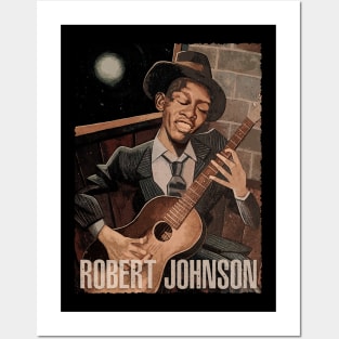 Captivating Charisma Robert Johnson's Enigmatic Presence Posters and Art